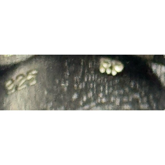 vintage 925 sterling silver , green peridot stones ring.7.5 size - Picture 5 of 9